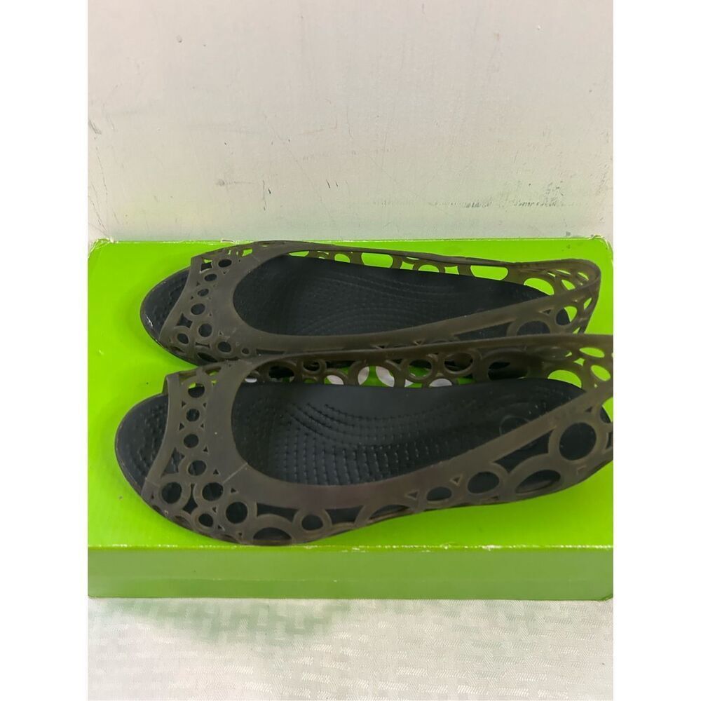 Crocs Adrina size 6 black jelly sandal shoes